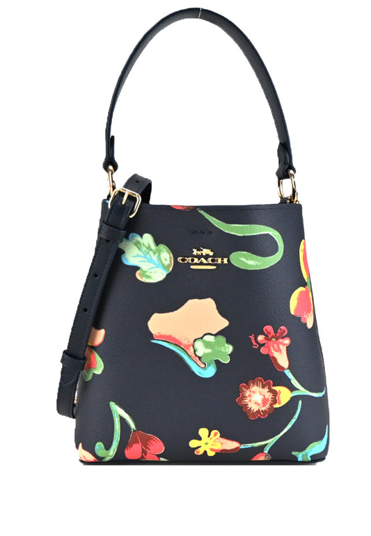 Coach Small Town Bucket Bag With Dreamy Land Floral Print - Midninight