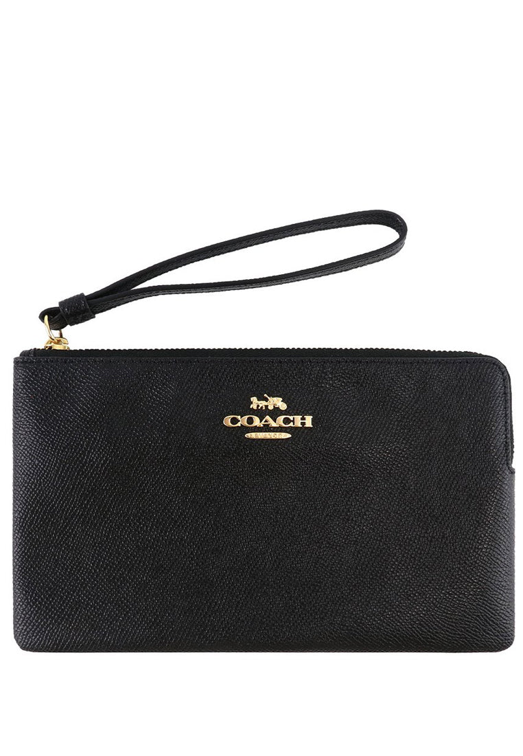 Coach Large Corner Zip Wristlet - Black