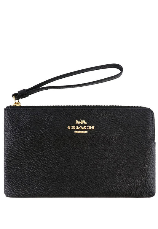 Coach Large Corner Zip Wristlet - Black