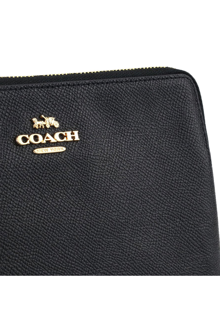Coach Large Corner Zip Wristlet - Black