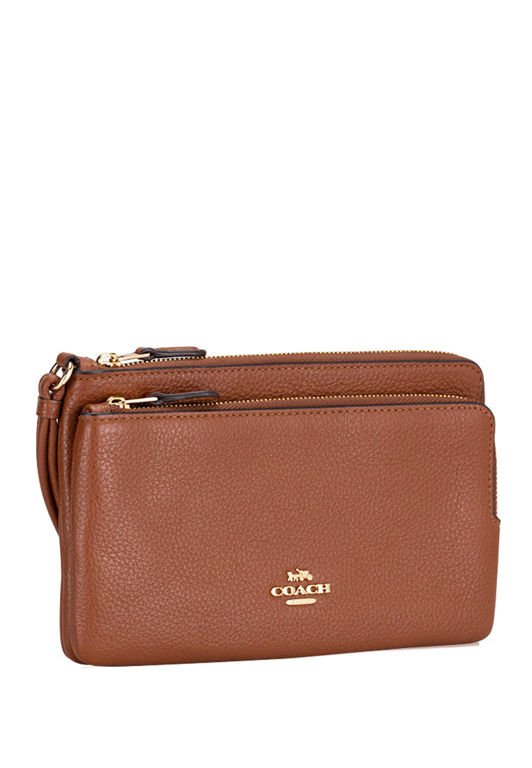 Coach Double Zip Wallet - Brown