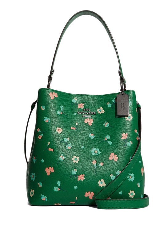 Coach Town Bucket Bag With Mystical Floral Print - Green