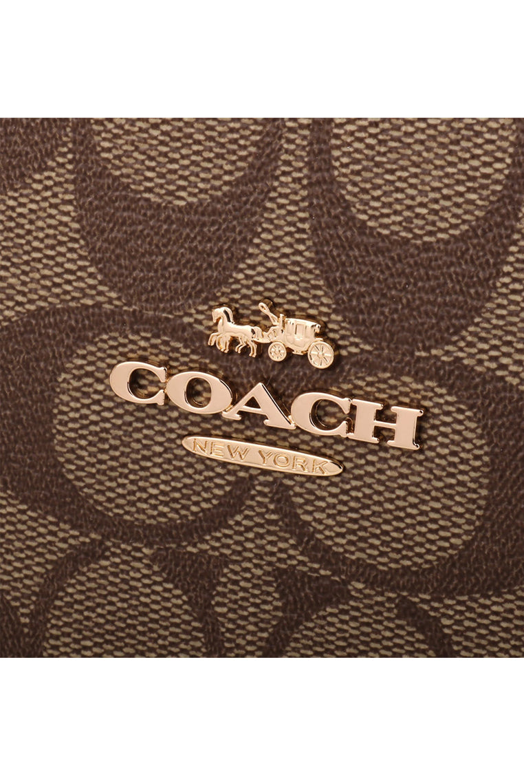 Coach Kristy Shoulder Bag In Blocked Signature Canvas - Brown/Dark Brown