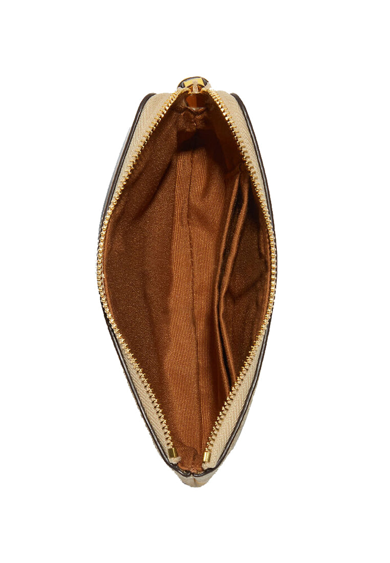 Coach Corner Zip Wristlet In Signature Canvas With Dreamy Veggie Print - Light Brown