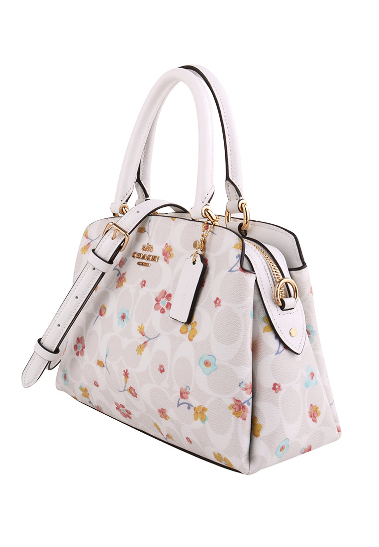 Coach Mini Lillie Carryall In Signature Canvas With Mystical