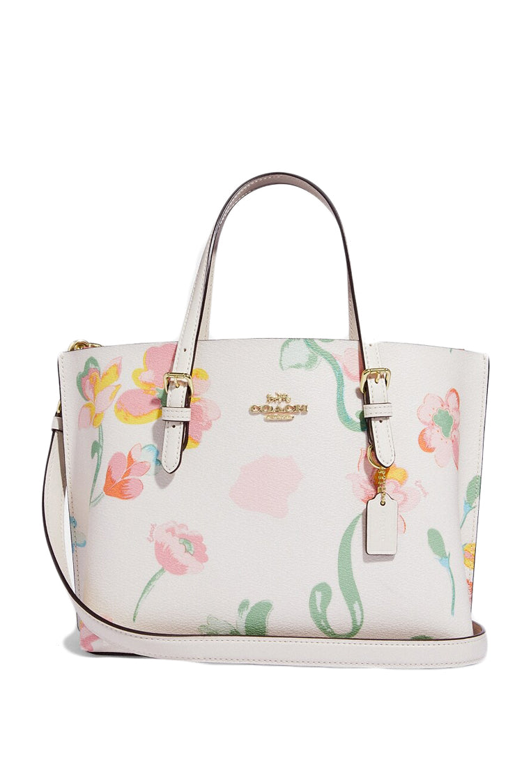 Coach Mollie Tote 25 With Dreamy Land Floral Print -White