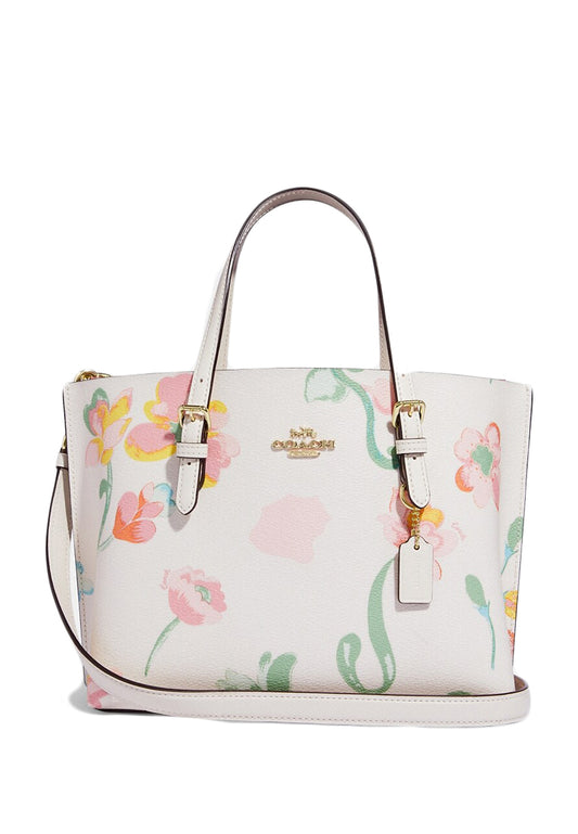 Coach Mollie Tote 25 With Dreamy Land Floral Print -White