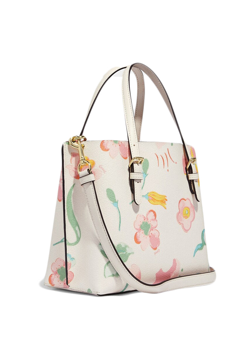 Coach Mollie Tote 25 With Dreamy Land Floral Print -White