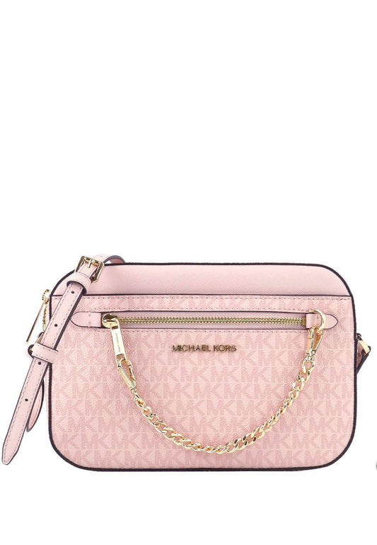Michael Kors Jet Set Item Signature Large Chain Crossbody Bag - Powder Blush