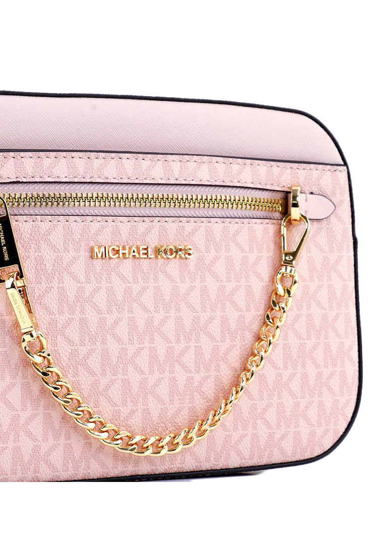 Michael Kors Jet Set Item Signature Large Chain Crossbody Bag - Powder Blush
