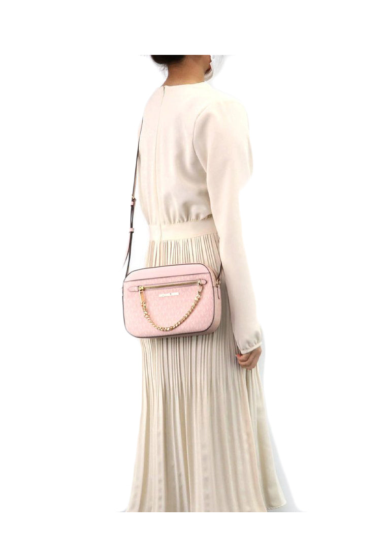 Michael Kors Jet Set Item Signature Large Chain Crossbody Bag - Powder Blush