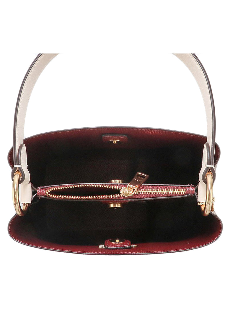 Coach Small Town Bucket Bag In Signature Canvas - Light Brown/White