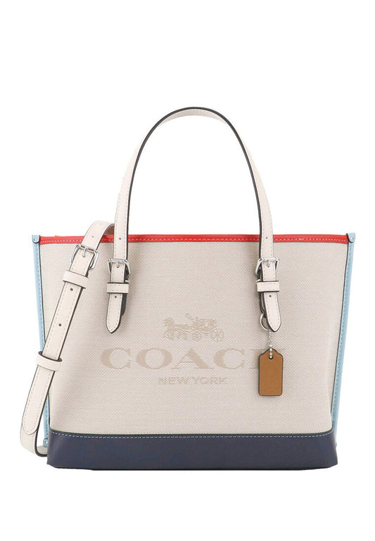 Coach Mollie Tote 25 In Colorblock - Natural/Multi