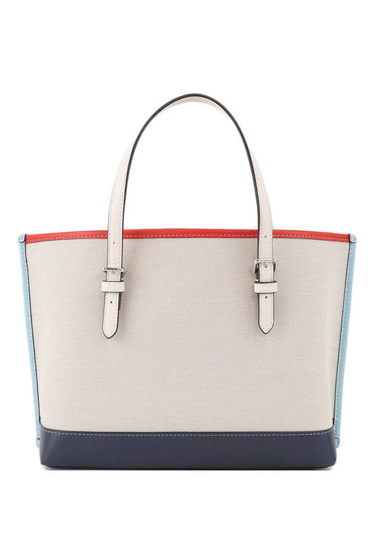 Coach Mollie Tote 25 In Colorblock - Natural/Multi