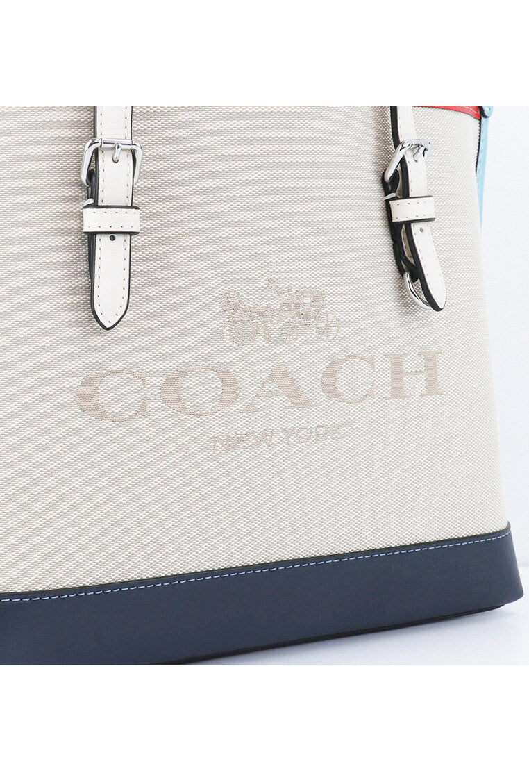 Coach Mollie Tote 25 In Colorblock - Natural/Multi