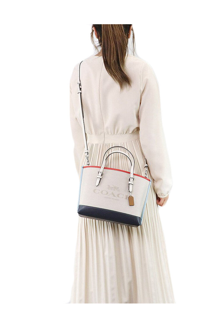 Coach Mollie Tote 25 In Colorblock - Natural/Multi