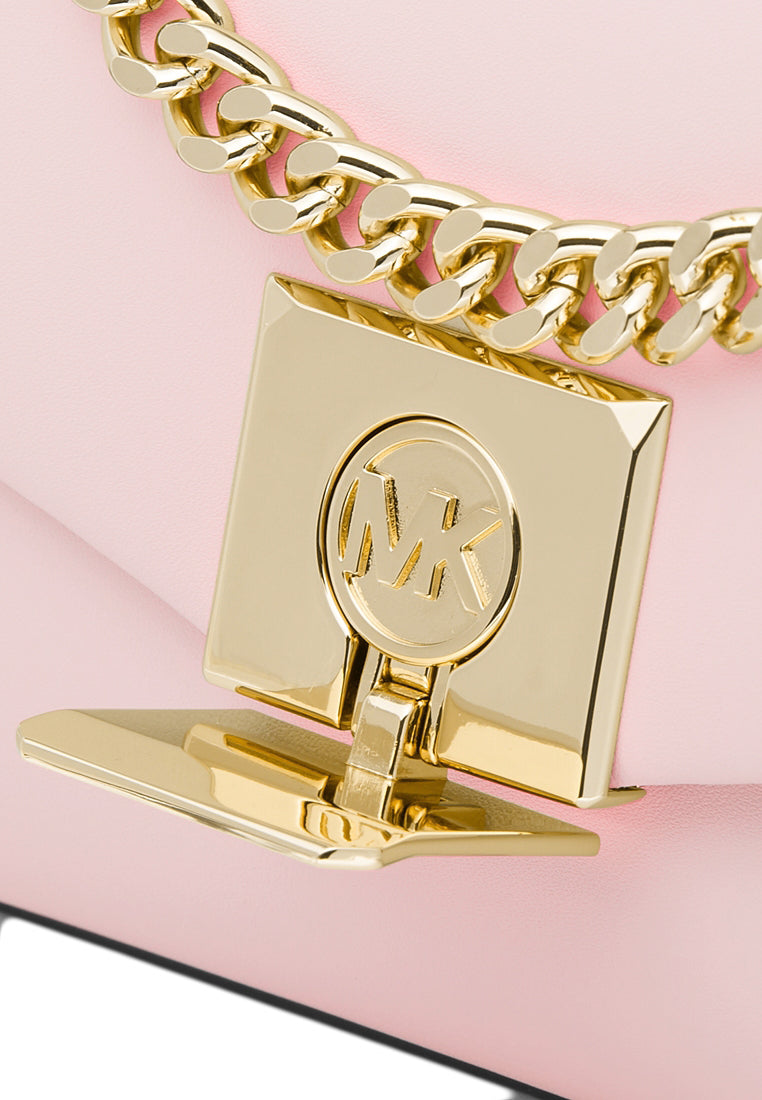 Michael Kors Lita Small Leather Crossbody Bag - Powder Blush