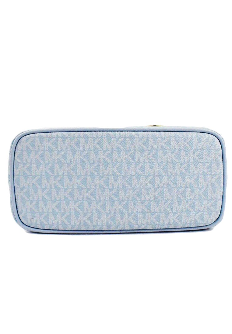 Michael Kors Jet Set Travel Extra-Small Logo Top-Zip Tote Bag in Pale Ocean