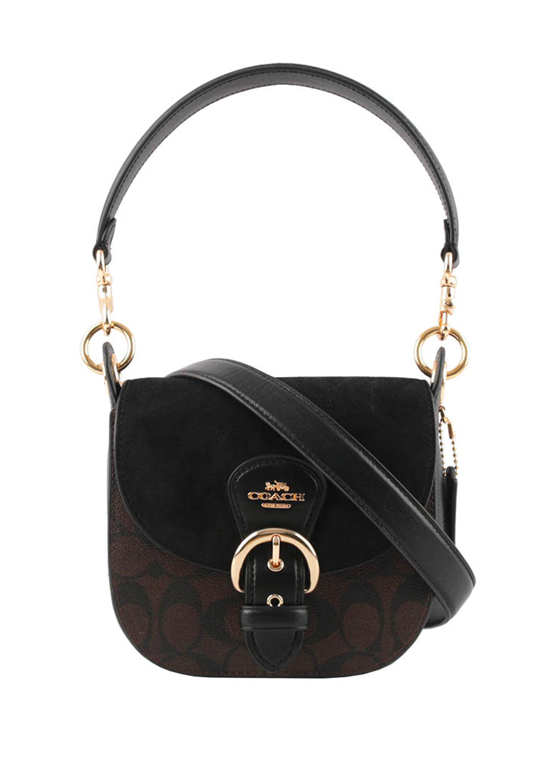 Coach Kleo Shoulder Bag 17 In Signature Canvas - Dark Brown