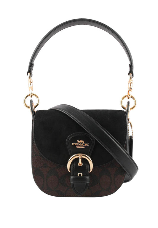 Coach Kleo Shoulder Bag 17 In Signature Canvas - Dark Brown