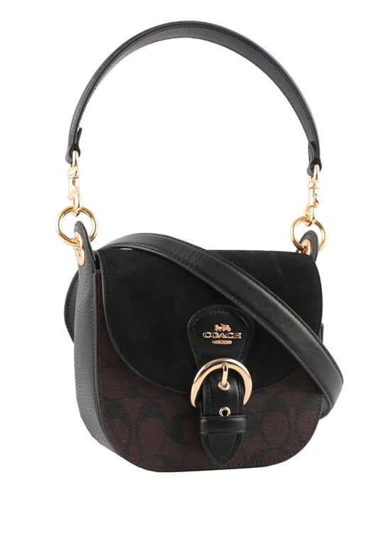 Coach Kleo Shoulder Bag 17 In Signature Canvas - Dark Brown