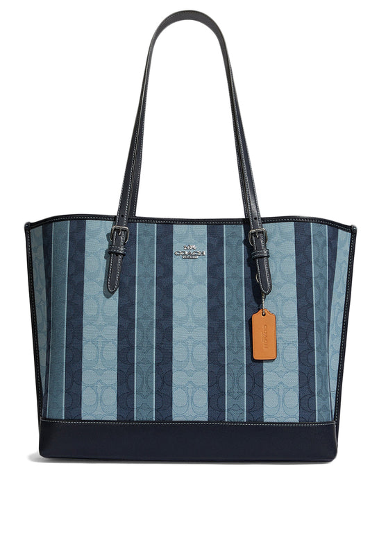 Coach Mollie Tote In Signature Jacquard With Stripes - Blue/Multi