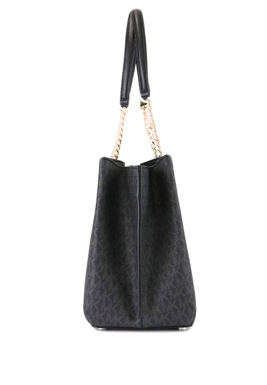 Michael Kors Teagan Large Signature Shoulder Bag - Black