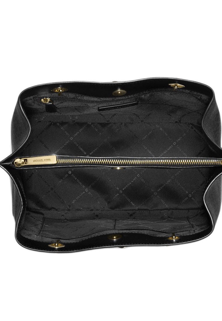 Michael Kors Teagan Large Signature Shoulder Bag - Black