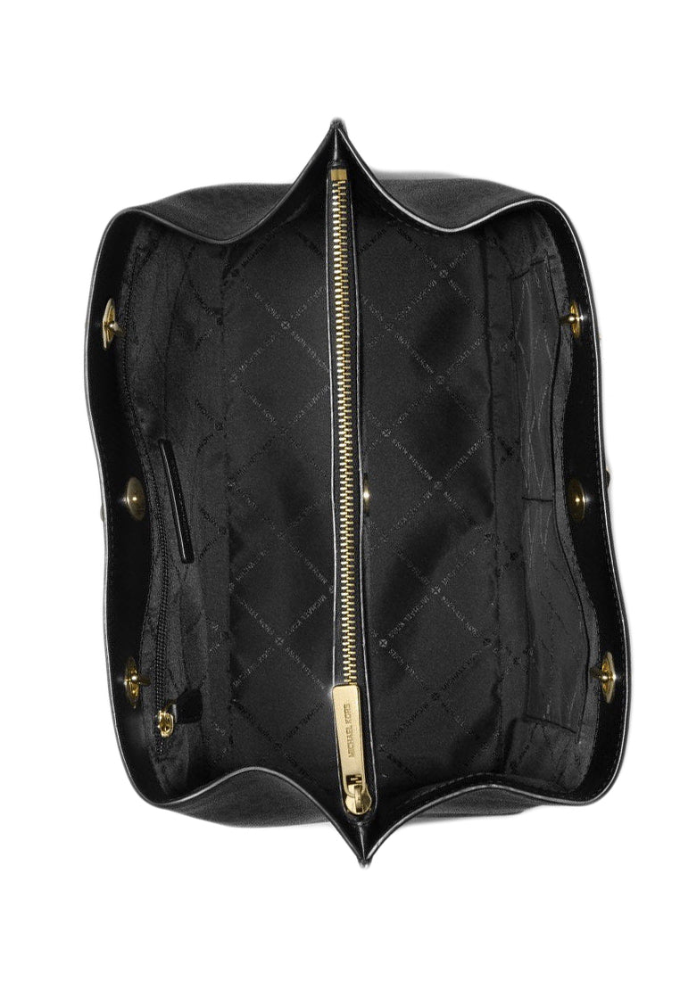Michael Kors Teagan Large Signature Shoulder Bag - Black