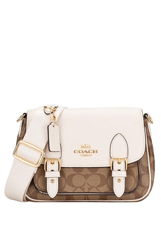 Coach Lucy Crossbody In Signature Canvas - Light Brown/White