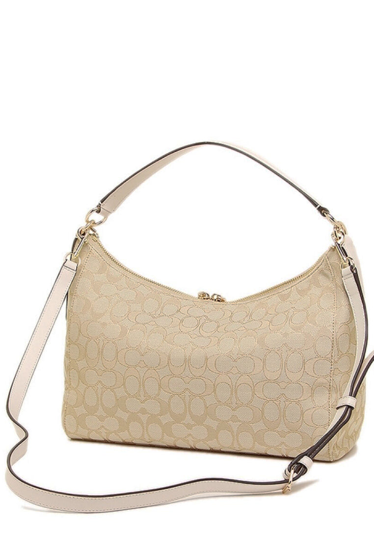 Coach East/West Celeste Convertible Hobo In Outline Signature - Light Brown