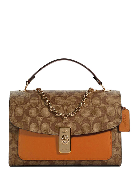 Coach Lane Shoulder Bag In Signature Canvas - Brown/Terracotta
