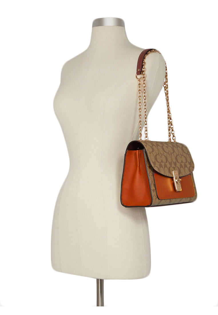 Coach Lane Shoulder Bag In Signature Canvas - Brown/Terracotta