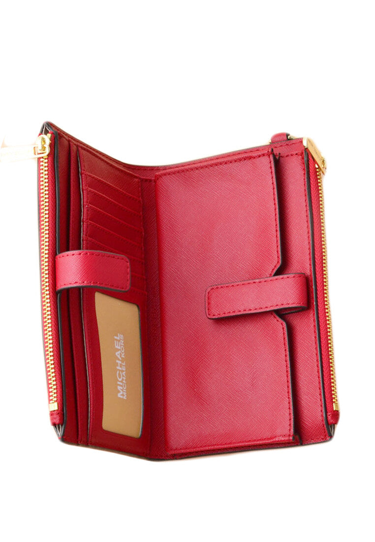 Michael Kors Jet Set Travel Large Double Zip Wristlet - Dark Sangria