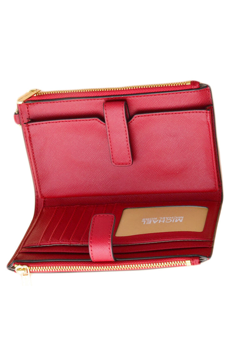 Michael Kors Jet Set Travel Large Double Zip Wristlet - Dark Sangria