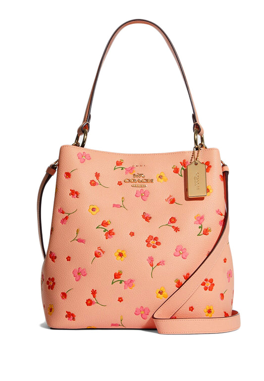 Coach Town Bucket Bag With Mystical Floral Print - Faded Blush