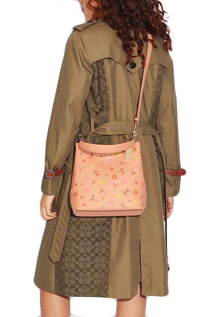 Coach Town Bucket Bag With Mystical Floral Print - Faded Blush
