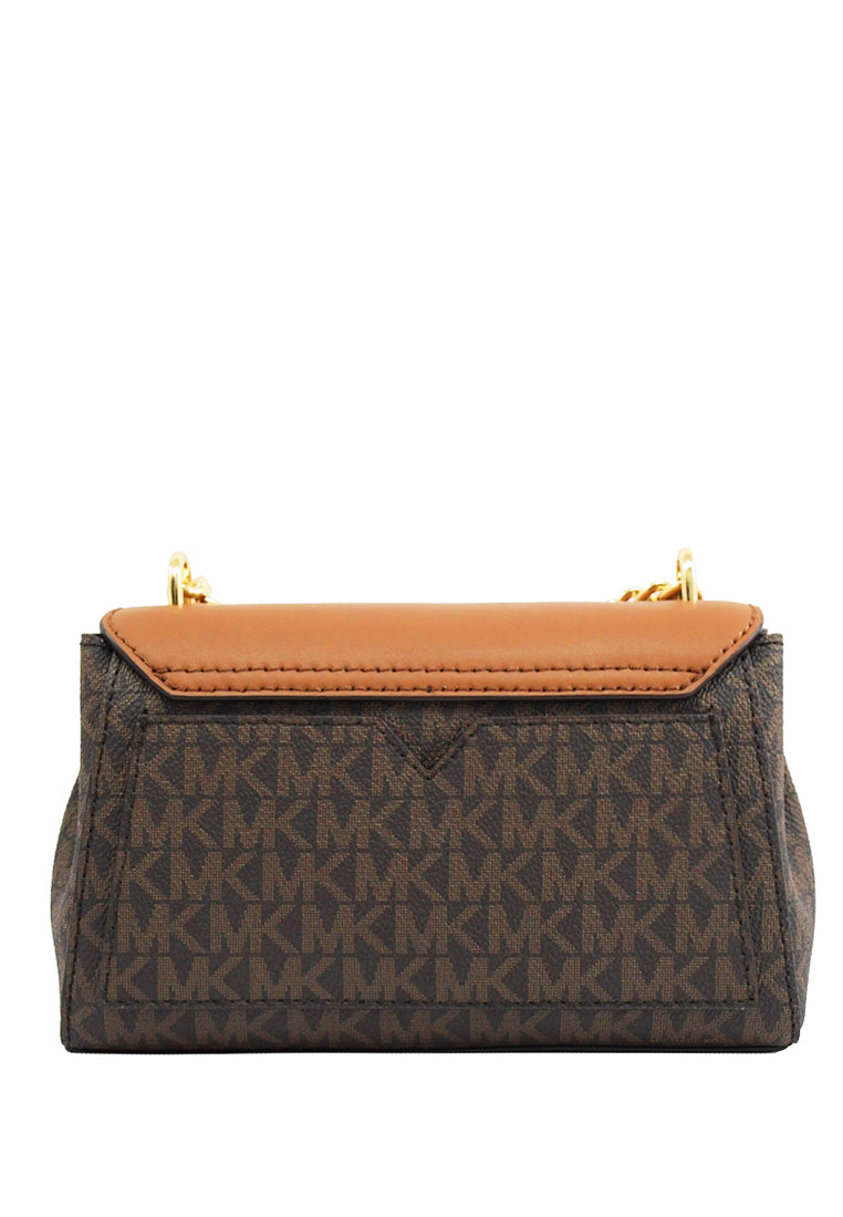 Michael Kors Lita Small Leather Crossbody Bag - Dark Brown/Brown