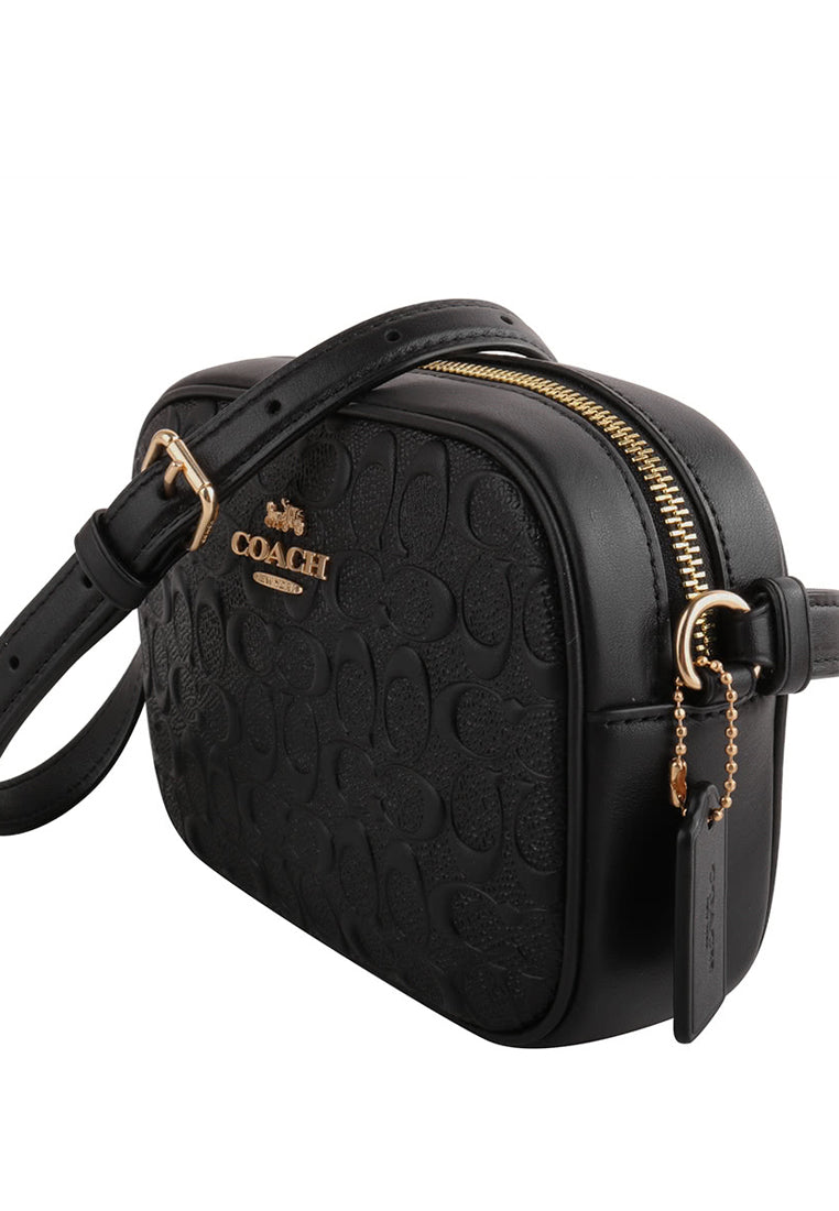 Coach Mini Jamie Camera Bag In Signature Leather - Black
