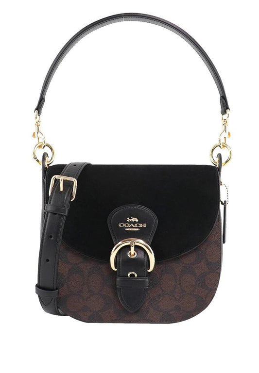 Coach Kleo Shoulder Bag 23 In Signature Canvas - Dark Brown