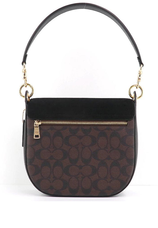 Coach Kleo Shoulder Bag 23 In Signature Canvas - Dark Brown