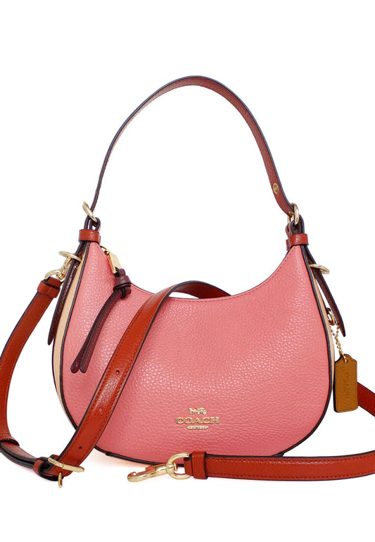 Coach Kleo Hobo In Colorblock - Faded Blush/Multi