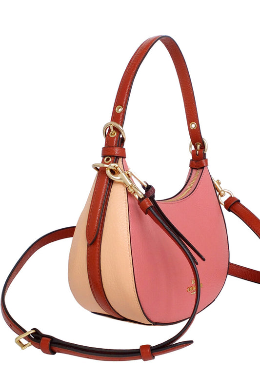 Coach Kleo Hobo In Colorblock - Faded Blush/Multi