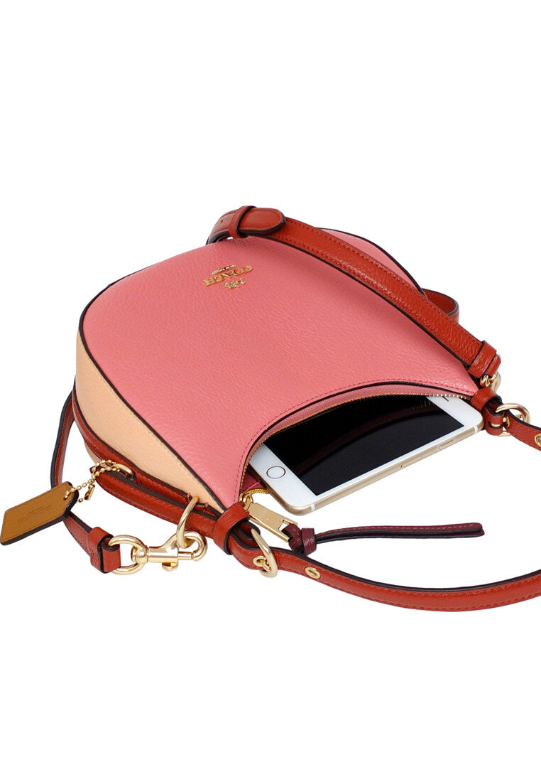 Coach Kleo Hobo In Colorblock - Faded Blush/Multi