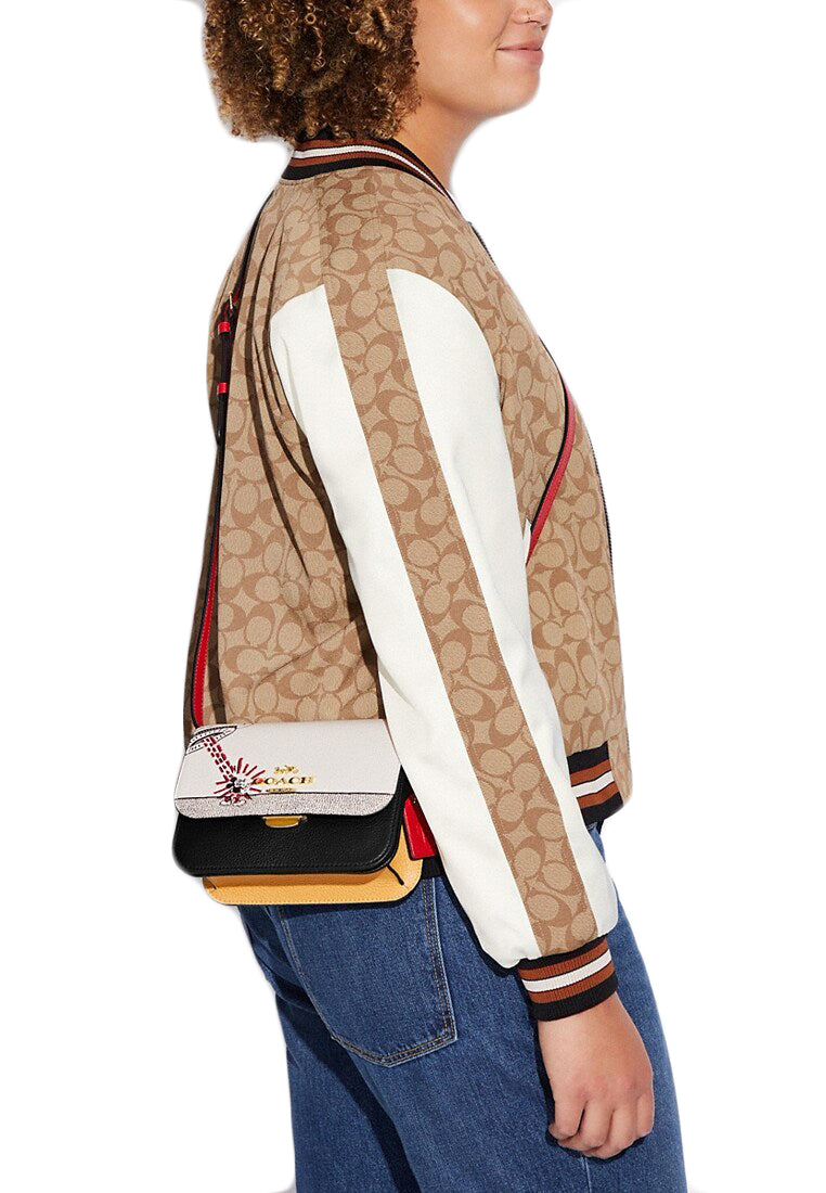 Coach Disney Mickey Mouse X Keith Haring Mini Brynn Crossbody Bag - White