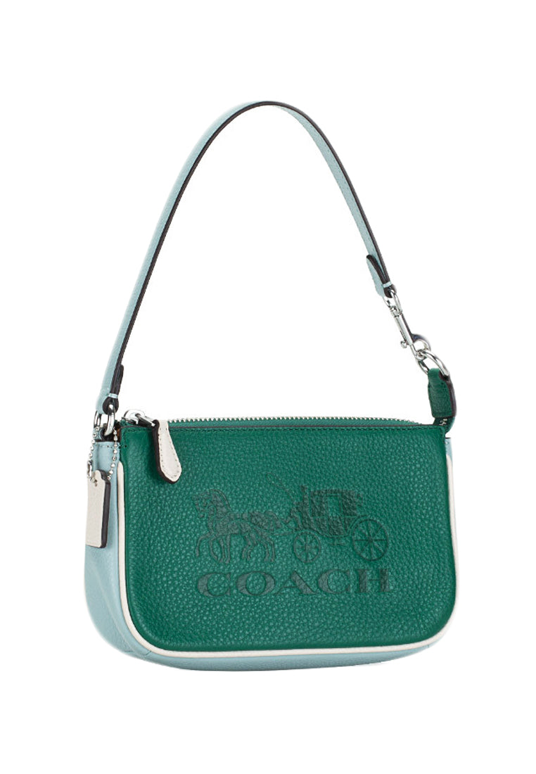 Coach Nolita 19 In Colorblock With Horse And Carriage Green Haute coach-nolita-19-in-colorblock-with-horse-and-carriage-green-haute