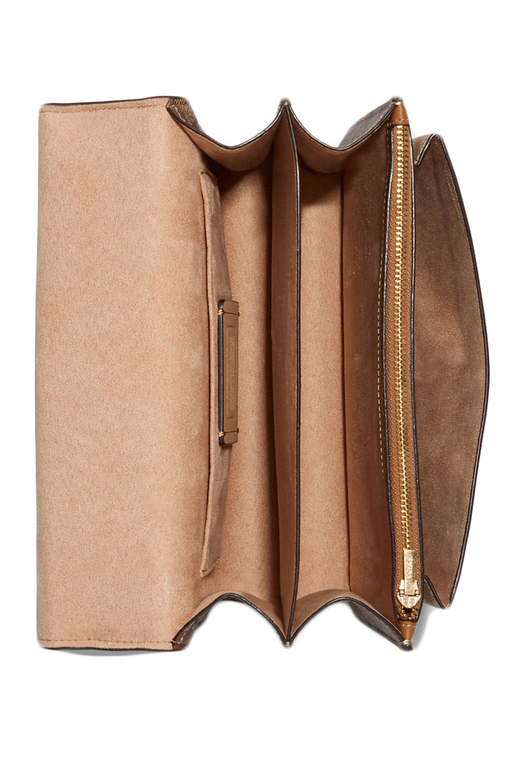 Coach Klare Crossbody In Blocked Signature Canvas - White/Light Brown