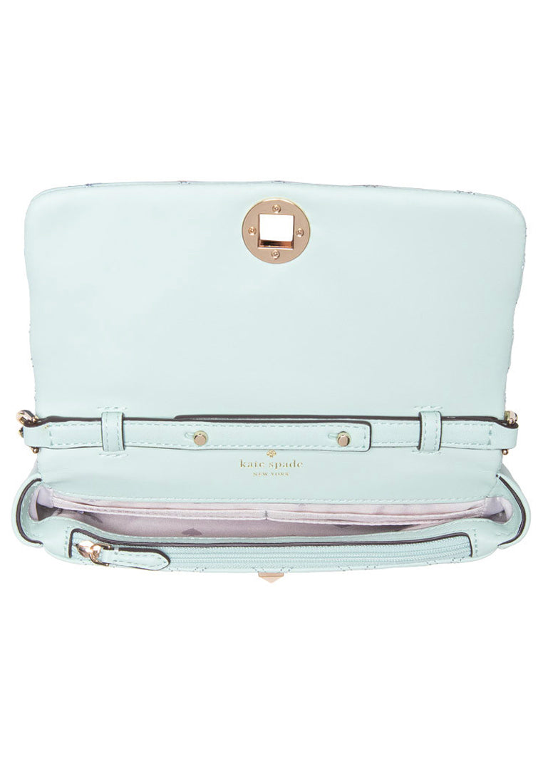 Kate Spade Natalia Flap Turnlock Crossbody Bag - Crystal Blue