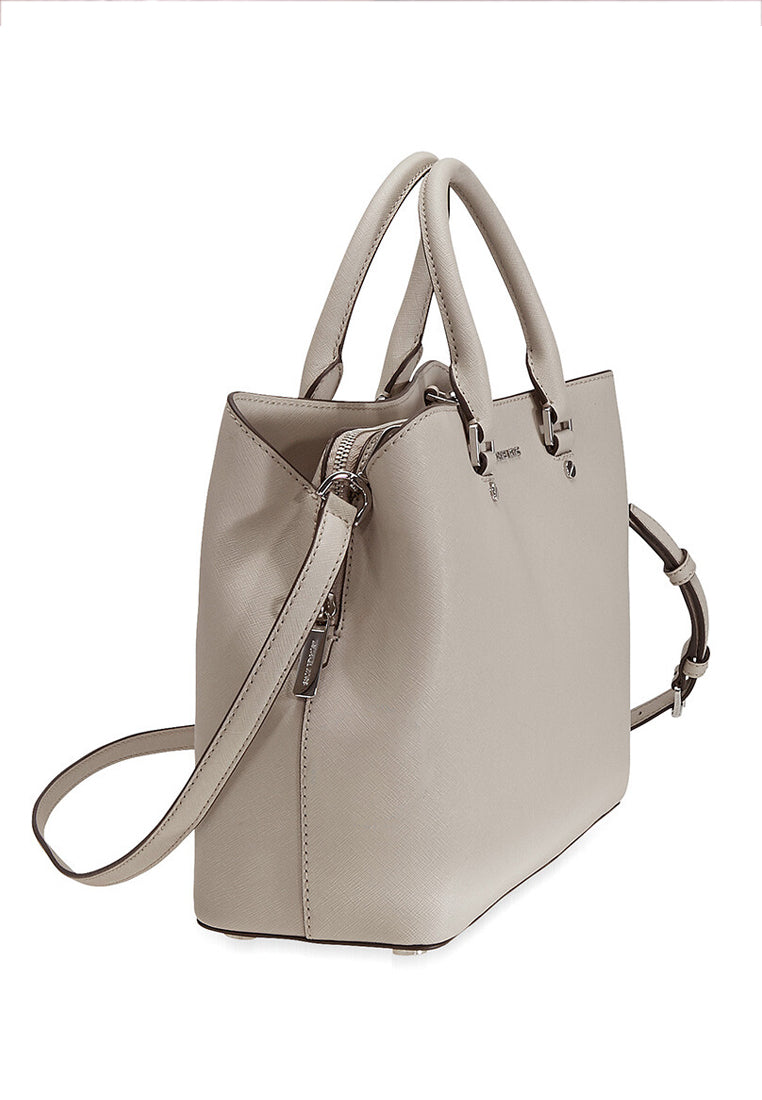 Michael Kors Savannah Large Saffiano Leather Satchel - Cement