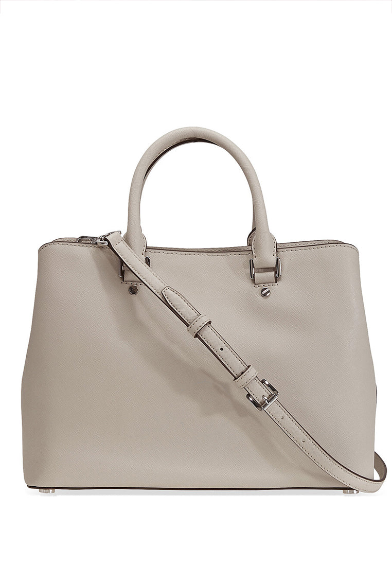 Michael Kors Savannah Large Saffiano Leather Satchel - Cement